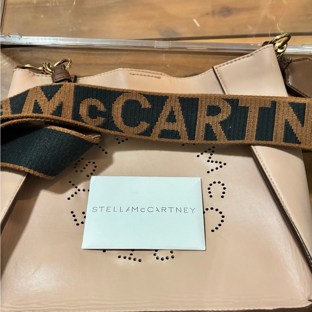 Stella McCartney Beige Shoulder Bag with Brown strap